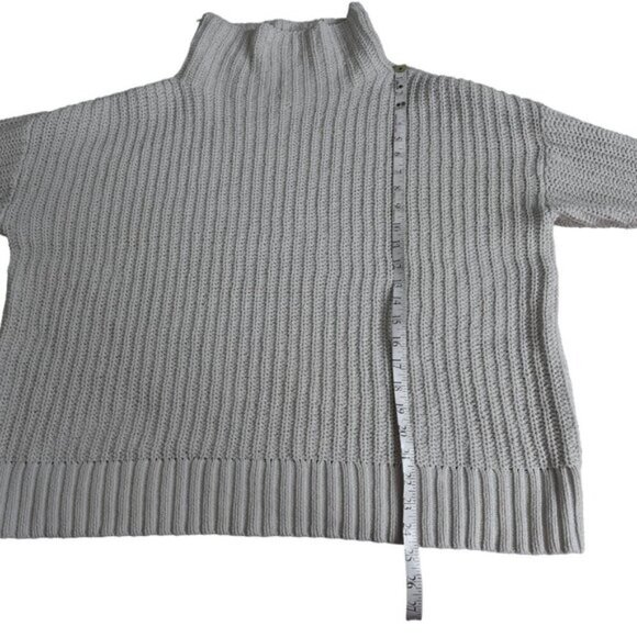 Aerie Chenille Oversized Turtleneck Sweater Cream Beige Size XS - Picture 12 of 12